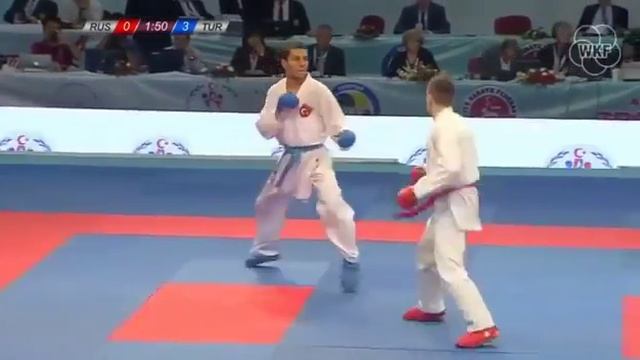 Александр Гутник Бурак Уйгур Кумитэ 67 кг, финал Чемпионат Европы по каратэ WKF 2017 смотреть онлайн
