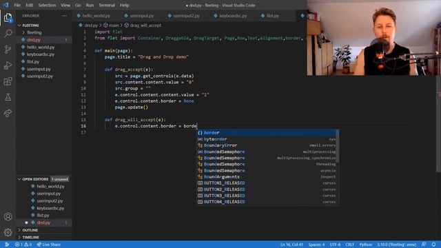 Python - Flet - Drag and drop смотреть онлайн