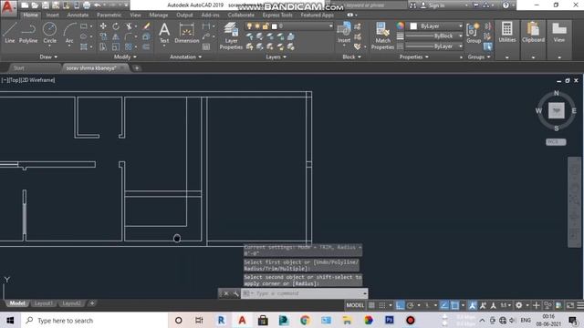 How to make a AutoCAD drawing 21'x 45 feet a easy way a good drawing for new and all students смотреть онлайн