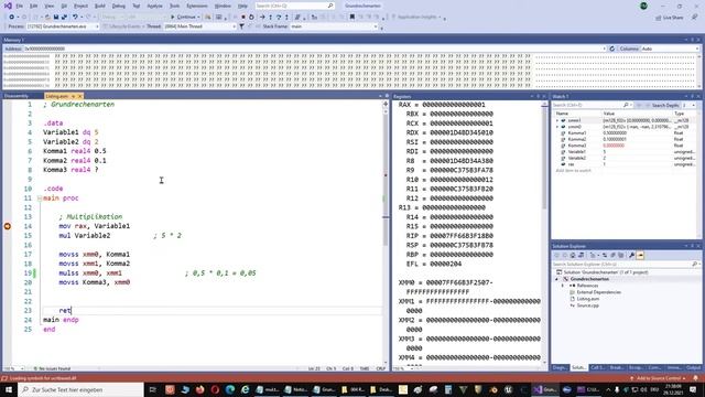008 Tutorial 64 Bit Assembler deutsch add sub mul div смотреть онлайн