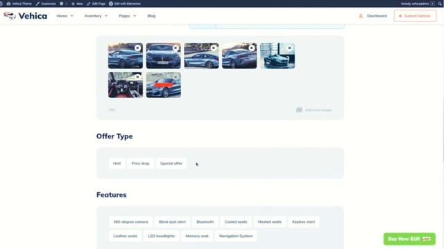 Front-end Panel - Vehica Car Directory & Listing WordPress Theme смотреть онлайн