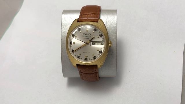 Наручные мужские часы Sekonda 27 jewels Automatic СССР позолоченные смотреть онлайн