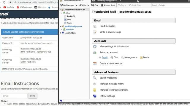 Cpanel - How to create an email address in Thunderbird смотреть онлайн