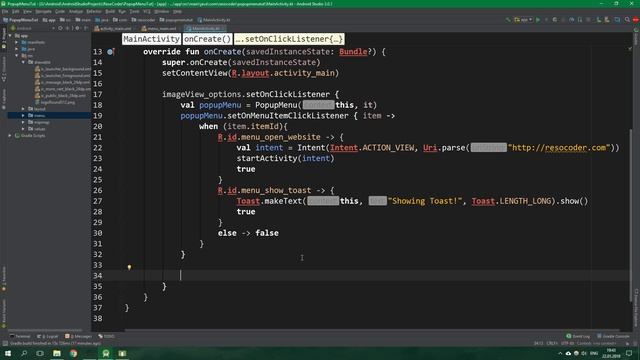 Popup Menu (with Icons!) - Android Kotlin Tutorial смотреть онлайн