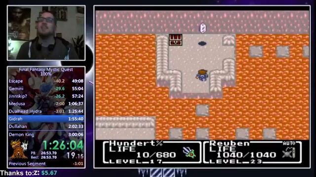 Final Fantasy Mystic Quest 100% Speedrun in 2:51:56 смотреть онлайн