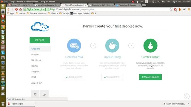 Instalación de Redmine en DigitalOcean parte 1 смотреть онлайн
