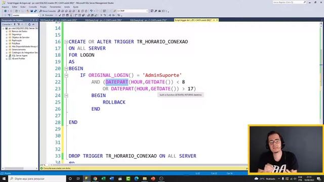 COMO LIMITAR HORÁRIO DE ACESSO DO LOGIN NO SQL SERVER?| DBA ON BOARDING смотреть онлайн