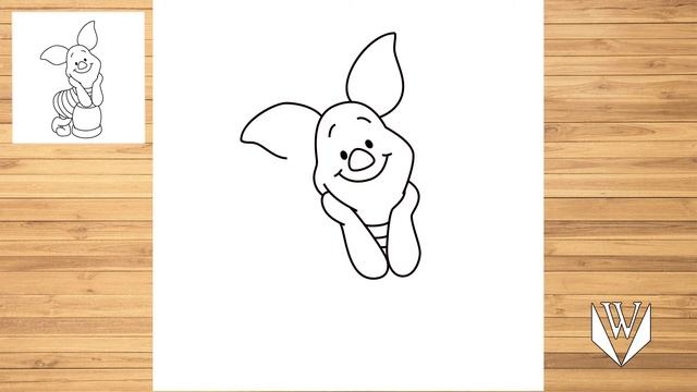 Как нарисовать Piglet шаг за шагом, Easy Draw | Скачать бесплатно раскраски смотреть онлайн