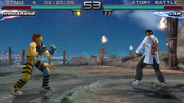 Tekken Dark Resurrection Story Battle - Hwoarang (PPSSPP) смотреть онлайн