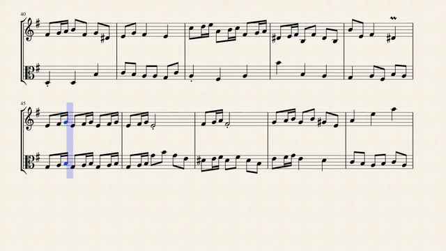 Fantasy X From 12 Fantasie (TWV 33:1-12 No. 10) For Violin & Viola