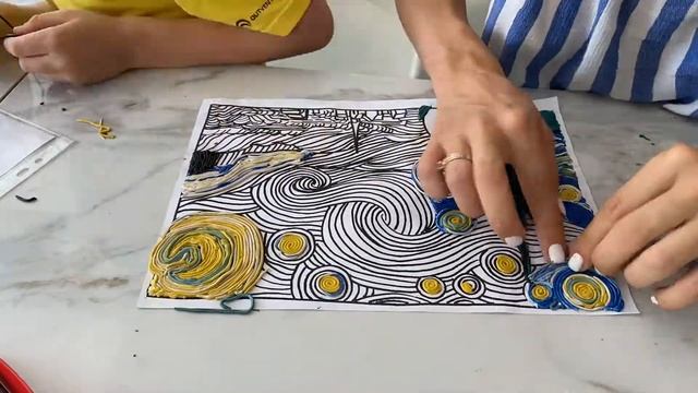 Как сделать картину из пластилина своими руками (Ван Гог - Звездная ночь) смотреть онлайн