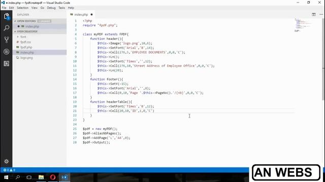 An webs Create PDF with PHP FPDF смотреть онлайн