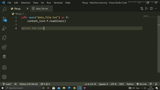 Python Program for Read a File Line by Line into a List смотреть онлайн