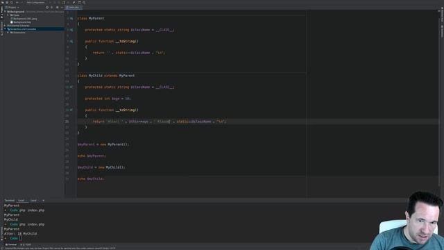 PHP 7 Basis Tutorial: $this, static und self - Was sind die Unterschiede, wann nutzt man was? смотреть онлайн
