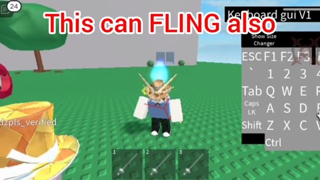 FE MOON MONSTER SCRIPT WITH FLING - Played At ROBLOX FENCING Game - See Script Link On Comments