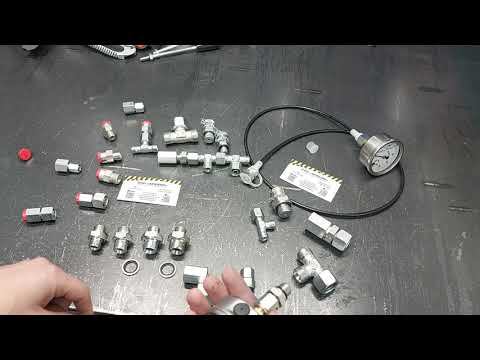 Присоединение измерительных приборов для проверки гидравлических систем. Как сделать? смотреть онлайн