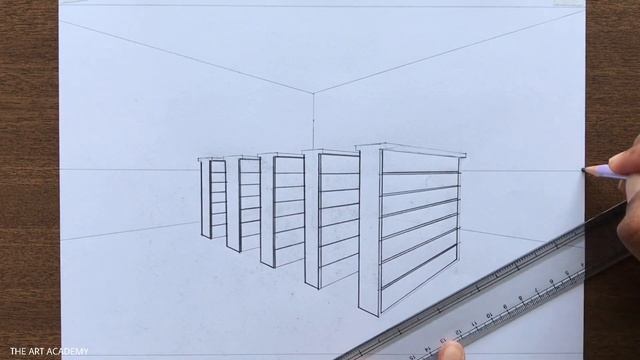 How to Draw a Library in 2-Point Perspective Step by Step смотреть онлайн