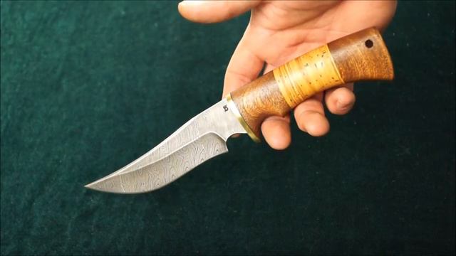 Нож Комар (дамасская сталь), береста смотреть онлайн