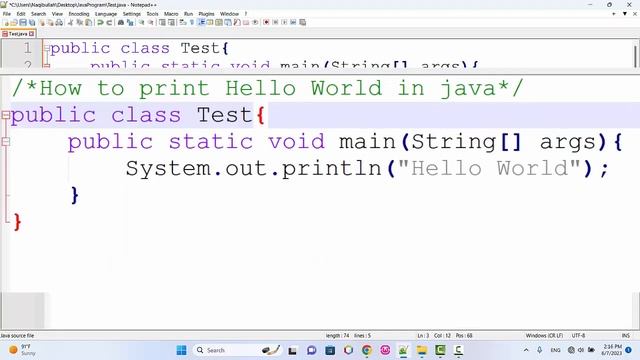 How to Print Hello World in java смотреть онлайн