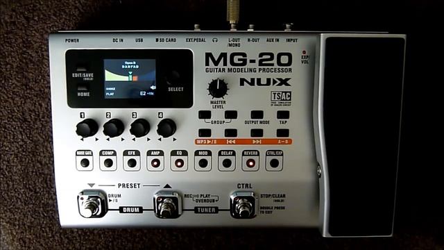 Nux MG-20 guitar modelling processor review смотреть онлайн