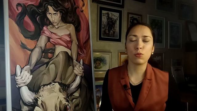 Обуздать быка // Описание автопортрета "Взять быка за рога!" // художник Наталья Резанова смотреть онлайн