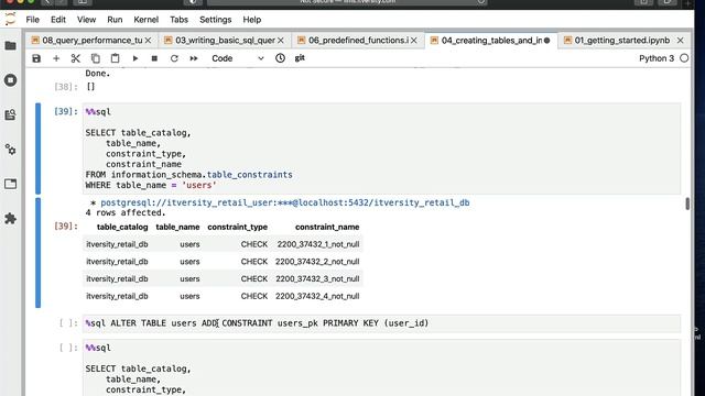 Database Essentials using Postgres - Creating Tables and Indexes - Managing Constraints смотреть онлайн