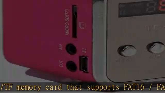 Mini Speaker Music Player Portable FM Radio Stereo Speaker PC Fashion Support TF Card and U Disk(Ro смотреть онлайн