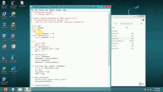 Tk /tcl : Login system with MS Access using Page GUI Builder(Python) смотреть онлайн