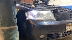 Снятие фары Audi A6 C5 без снятия бампера