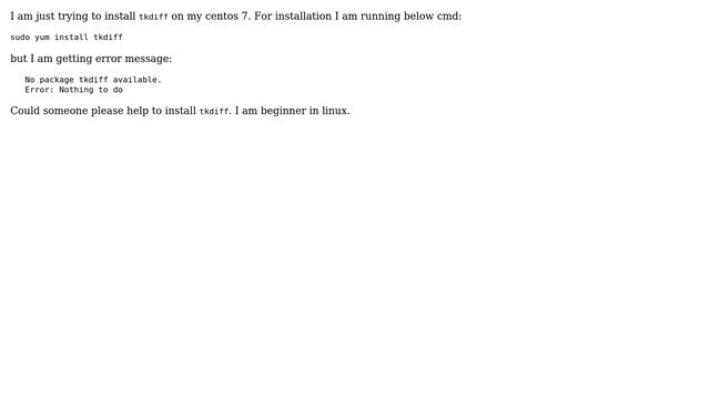 Unix & Linux: tkdiff installation problem on centos 7 смотреть онлайн