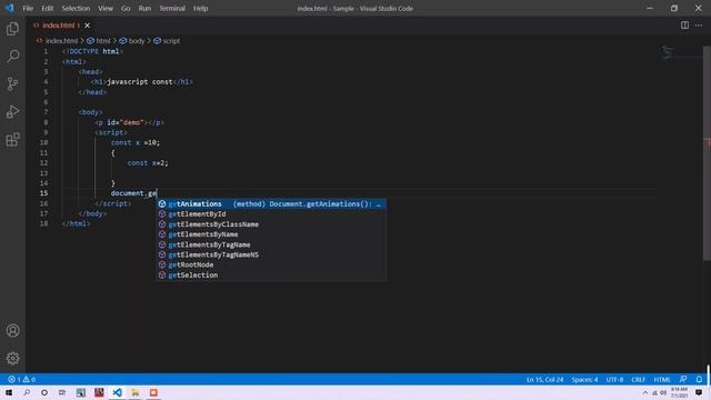 Javascript Const смотреть онлайн