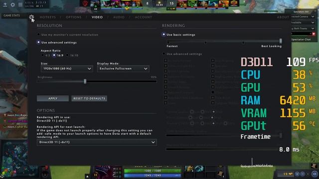 GeForce GTX 1650 SUPER -- AMD Ryzen 3 3100 -- Dota 2 FPS Test смотреть онлайн