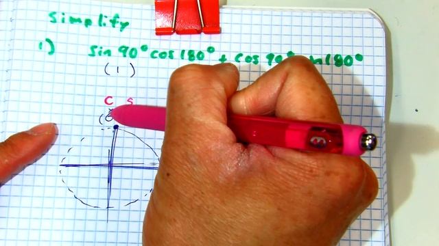 simplify sin 90°cos 180° + cos 90°sin 180° смотреть онлайн