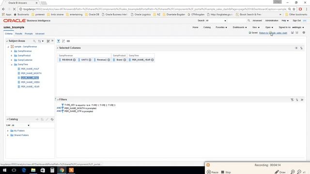OBIEE 12 C Analysis Tutorial part4 Prompt Filters смотреть онлайн