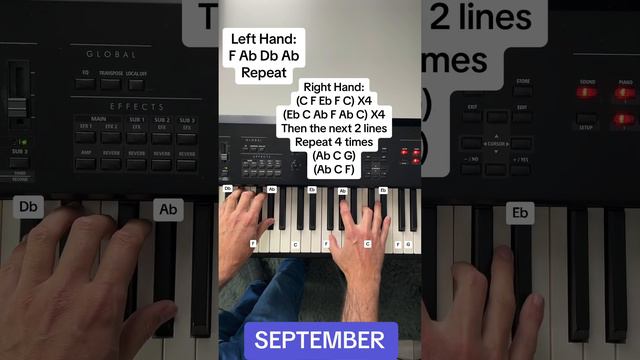 September - Sparky Deathcap (EASY PIANO TUTORIAL WITH LETTER NOTES) смотреть онлайн