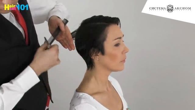 Женская короткая стрижка, филировка бритвой HairSet #101 смотреть онлайн