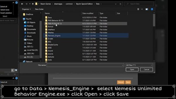 Skyrim LE/SE - How to Install & Run Nemesis with Vortex
