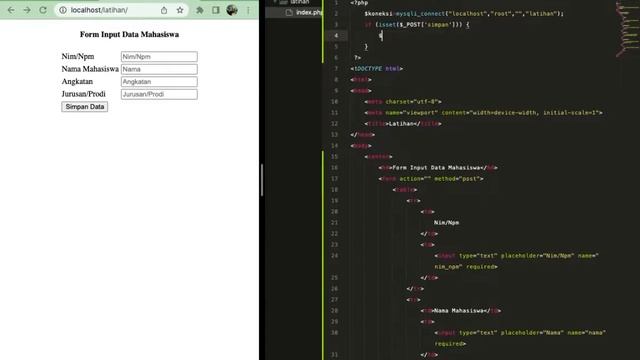 Tutorial Membuat Form Input Data dengan PHP dan MySQL смотреть онлайн