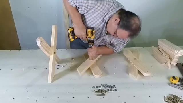 BANCO PLEGABLE DE MADERA PARA 4 PERSONAS - PASO A PASO FÁCIL DE HACER смотреть онлайн