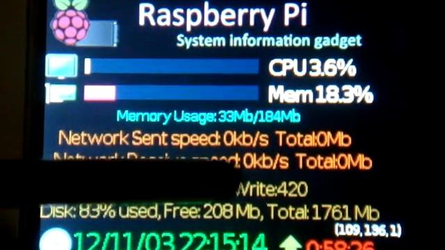 Wireless UART TFT LCD with touchpad for Raspberry Pi displaying system information смотреть онлайн