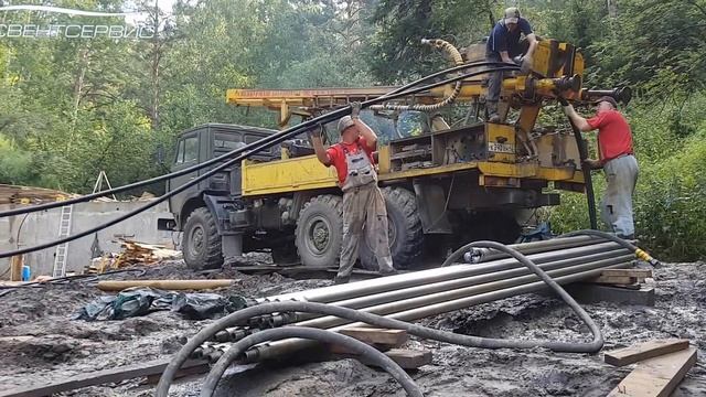 Айсвентсервис - Опускание геозонда для теплового насоса смотреть онлайн