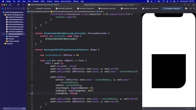 Animate Custom shapes with AnimateableData in SwiftUI | Advanced Learning #7 смотреть онлайн