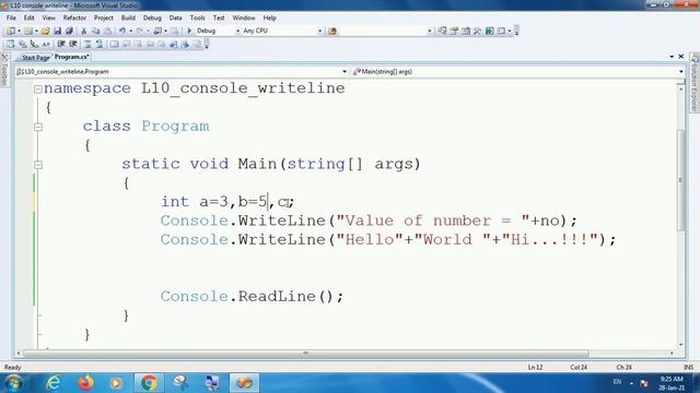 Formatted Output using Console.WriteLine() function | Lesson - 10 | C# in Hindi смотреть онлайн