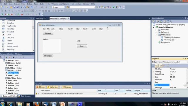 Array Initialization and loops смотреть онлайн