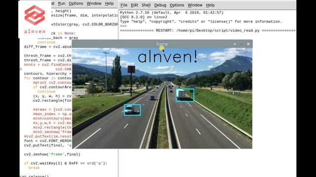 Vehicle count | road traffic analyze using raspberry pi and OPENCV смотреть онлайн