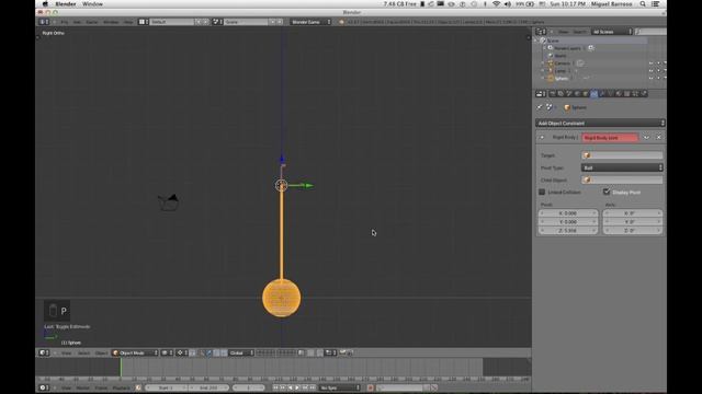 Blender Turorial 2.67 Physics Test: Newtons Cradle смотреть онлайн