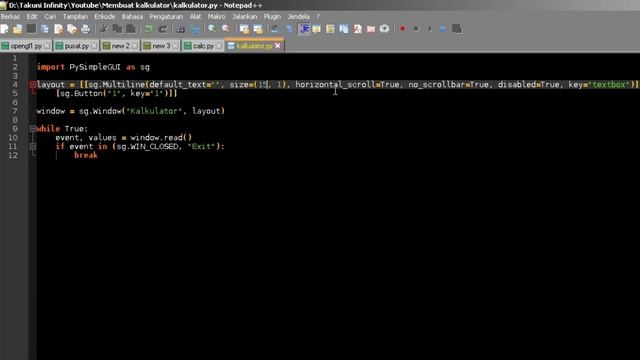 Tutorial Membuat Kalkulator Menggunakan PySimpleGUI Python | Part 1 - Membuat GUI смотреть онлайн