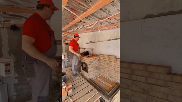 Строим печь барбекю! День 15? #печь #барбекю  #барбекюкомплекс #печьсвоимируками #строительство