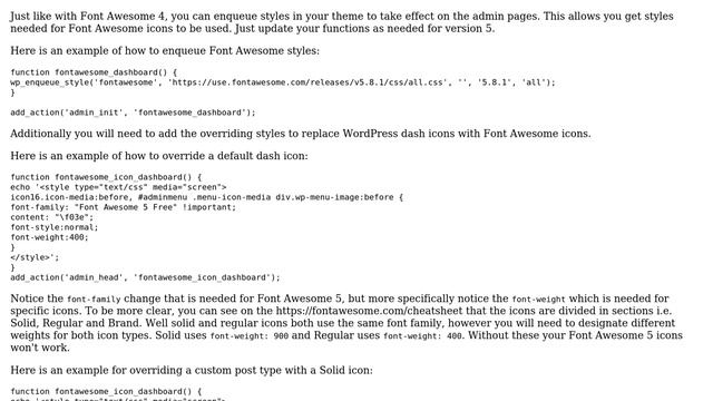 Wordpress: How to add Font Awesome 5 icons in WP Admin dashboard menu? смотреть онлайн