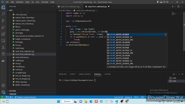 28. Converting colored video input from Webcam to Grayscale using Python and OpenCV смотреть онлайн